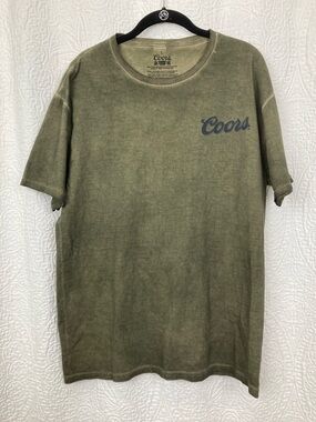 Coors Banquet Men’s Graphic T-Shirt sz Large “Not My First Rodeo” Olive
